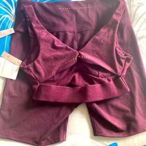 Victoria Secret workout biker shorts in size 14 and top in medium